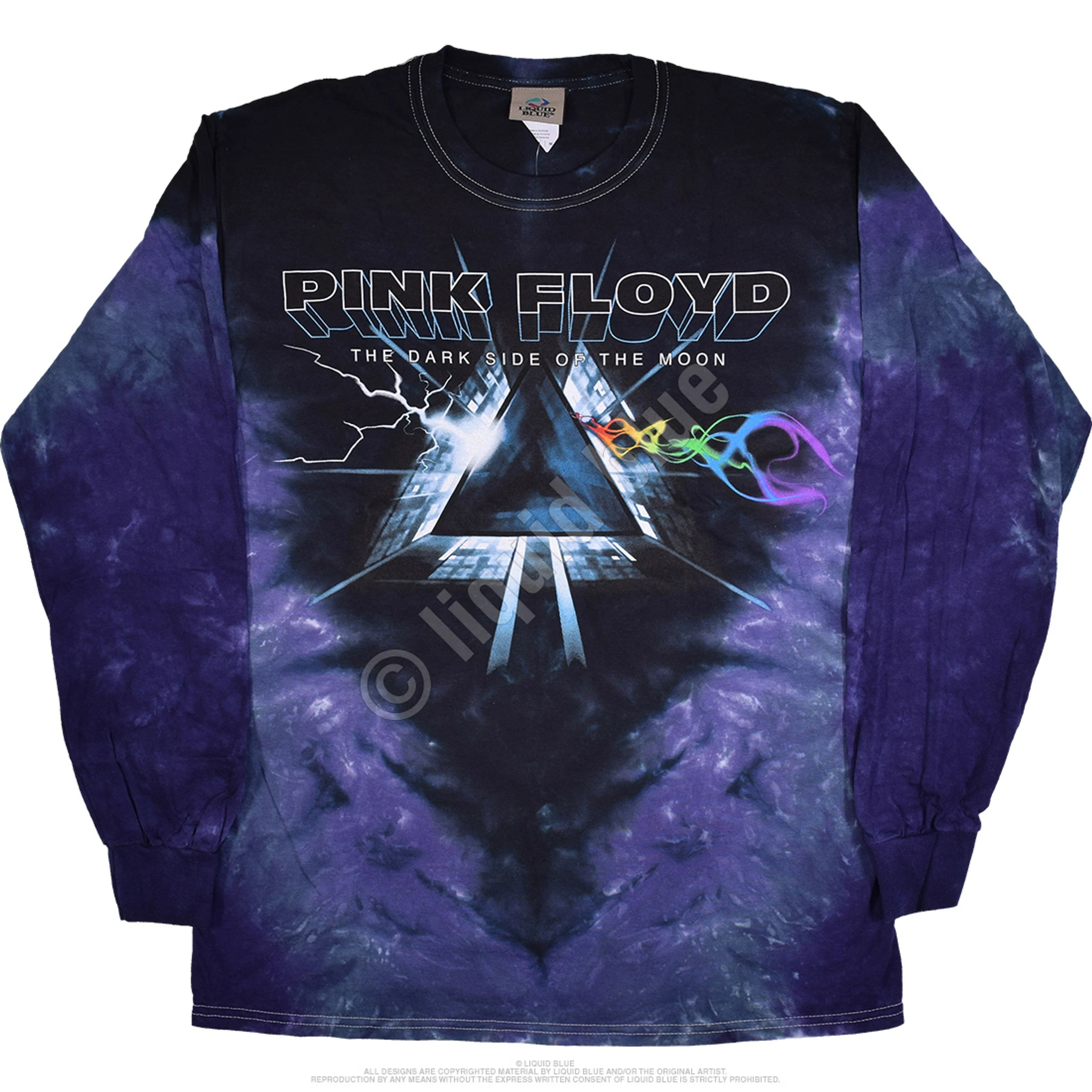 Pink Floyd Dark Side Vortex Tie-Dye Long Sleeve T-Shirt 5 Pink Floyd Dark Side Vortex Tie-Dye Long Sleeve T-Shirt - Image 3