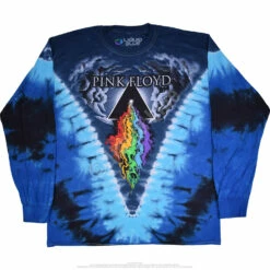Pink Floyd Prism River Tie-Dye Long Sleeve T-Shirt -MLB Shop 12840f 68616.1488401285