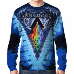 Pink Floyd Prism River Tie-Dye Long Sleeve T-Shirt -MLB Shop 12840f body 43649.1488401285