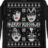 Merry KISSmas Sweater Black Long Sleeve T-Shirt 1 Merry KISSmas Sweater Black Long Sleeve T-Shirt -MLB Shop 12934f 73976.1569264485