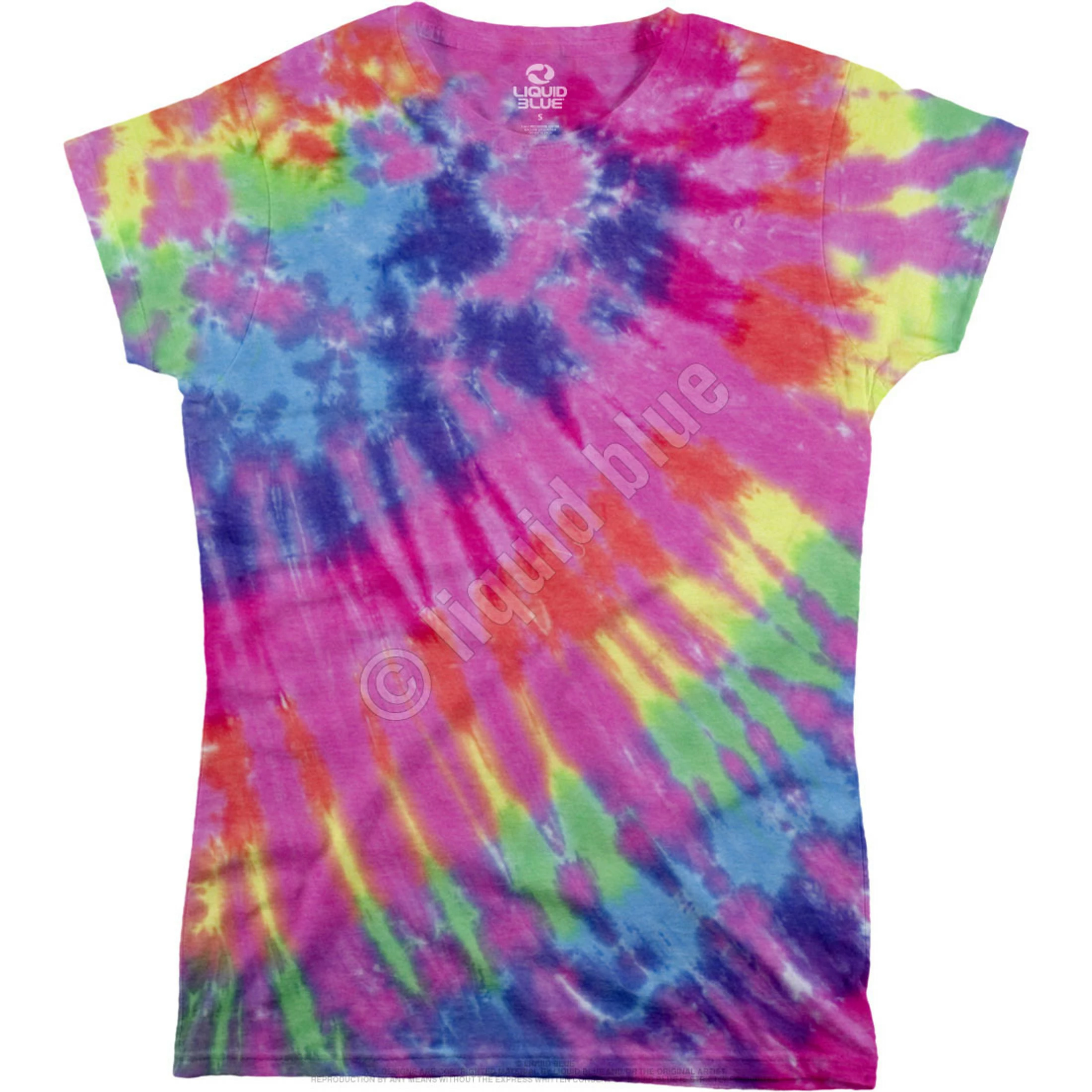 Rainbow Nebula Unprinted Juniors Long Length Tie-Dye T-Shirt 4 Rainbow Nebula Unprinted Juniors Long Length Tie-Dye T-Shirt - Image 2