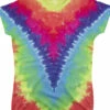Rainbow V Unprinted Juniors Long Length Tie-Dye T-Shirt -MLB Shop 13111f 29470.1569264485