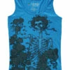 Skeleton And Roses Blue Juniors Tank Top T-Shirt -MLB Shop 13505Tf 74838.1569264559