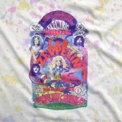 Electric Magic Juniors Tie-Dye Juniors Long Length T-Shirt -MLB Shop 13808f artwork 13790.1488904377