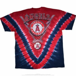 MLB Los Angeles Angels V Tie-Dye T-Shirt -MLB Shop 19141b 14848.1505338056
