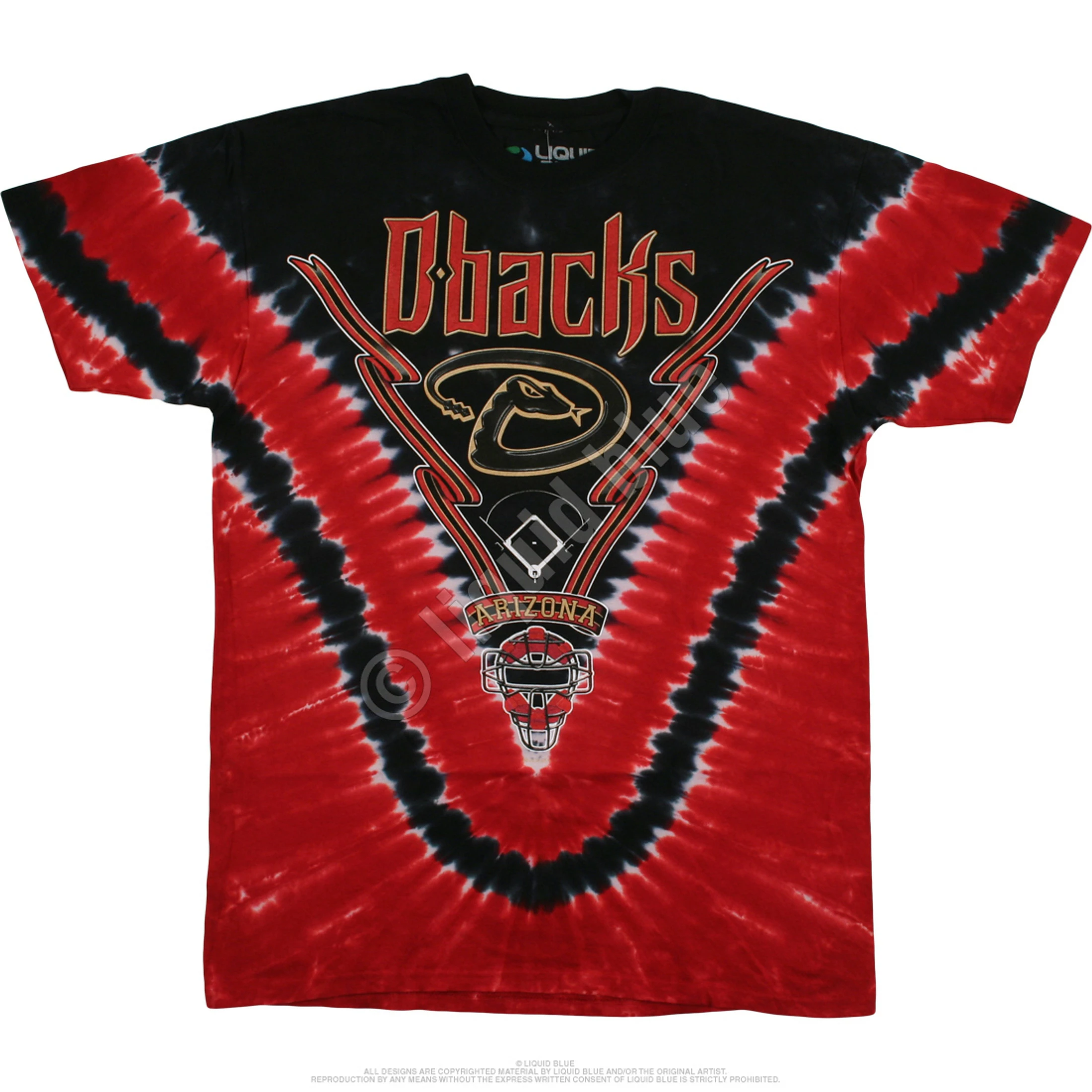 MLB Arizona Diamondbacks V Tie-Dye T-Shirt 4 MLB Arizona Diamondbacks V Tie-Dye T-Shirt - Image 2