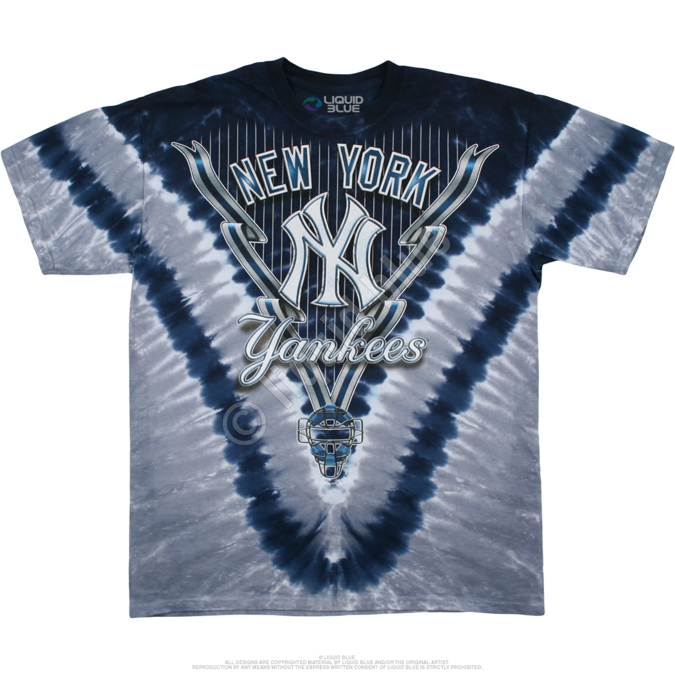 MLB New York Yankees V Tie-Dye T-Shirt 4 MLB New York Yankees V Tie-Dye T-Shirt - Image 2