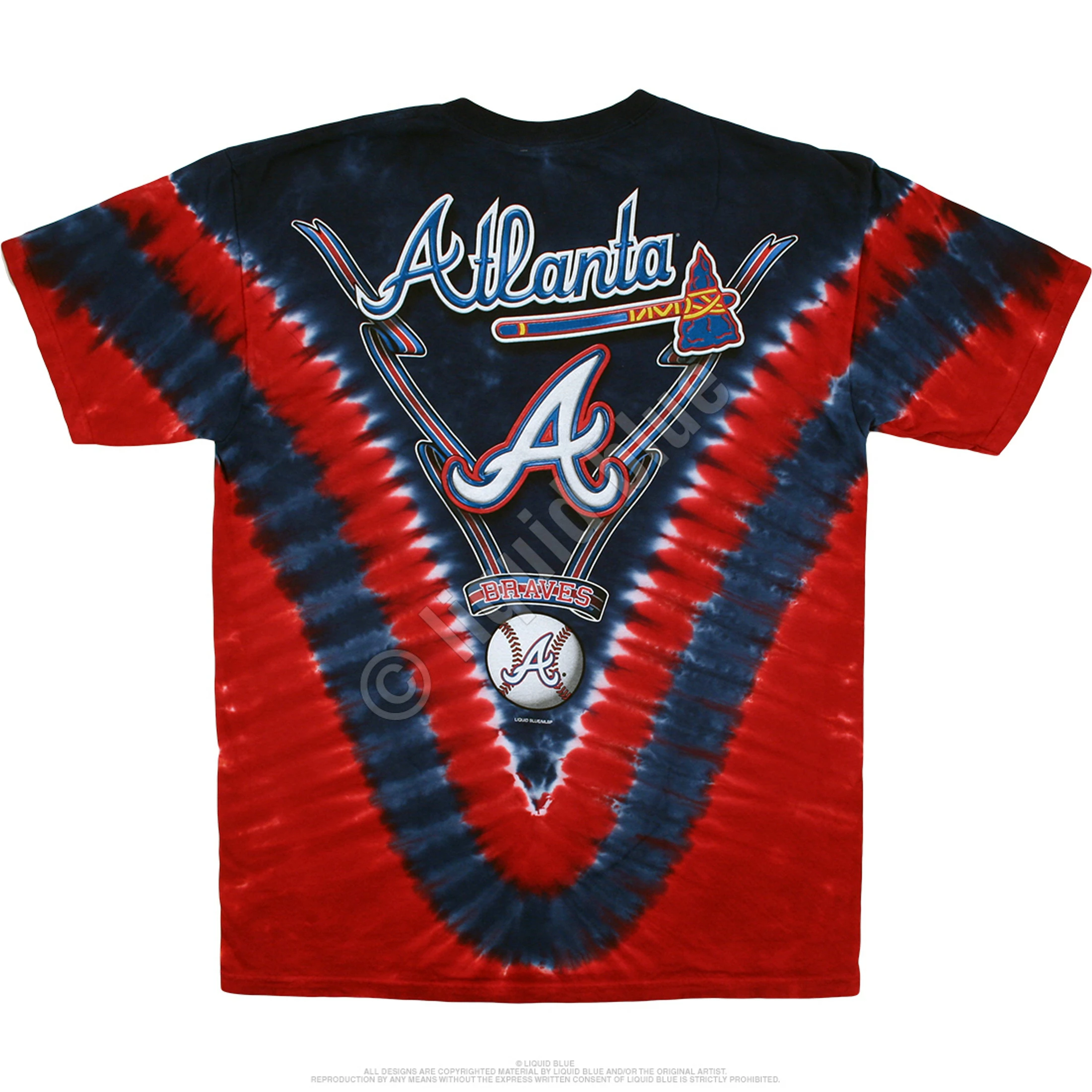 MLB Atlanta Braves V Tie-Dye T-Shirt 5 MLB Atlanta Braves V Tie-Dye T-Shirt - Image 3