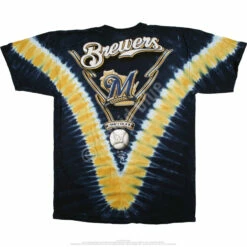 MLB Milwaukee Brewers V Tie-Dye T-Shirt -MLB Shop 19161b 96304.1389218383
