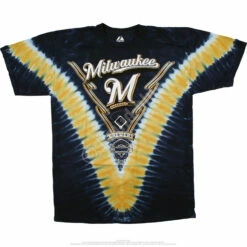 MLB Milwaukee Brewers V Tie-Dye T-Shirt -MLB Shop 19161f 73531.1389218383