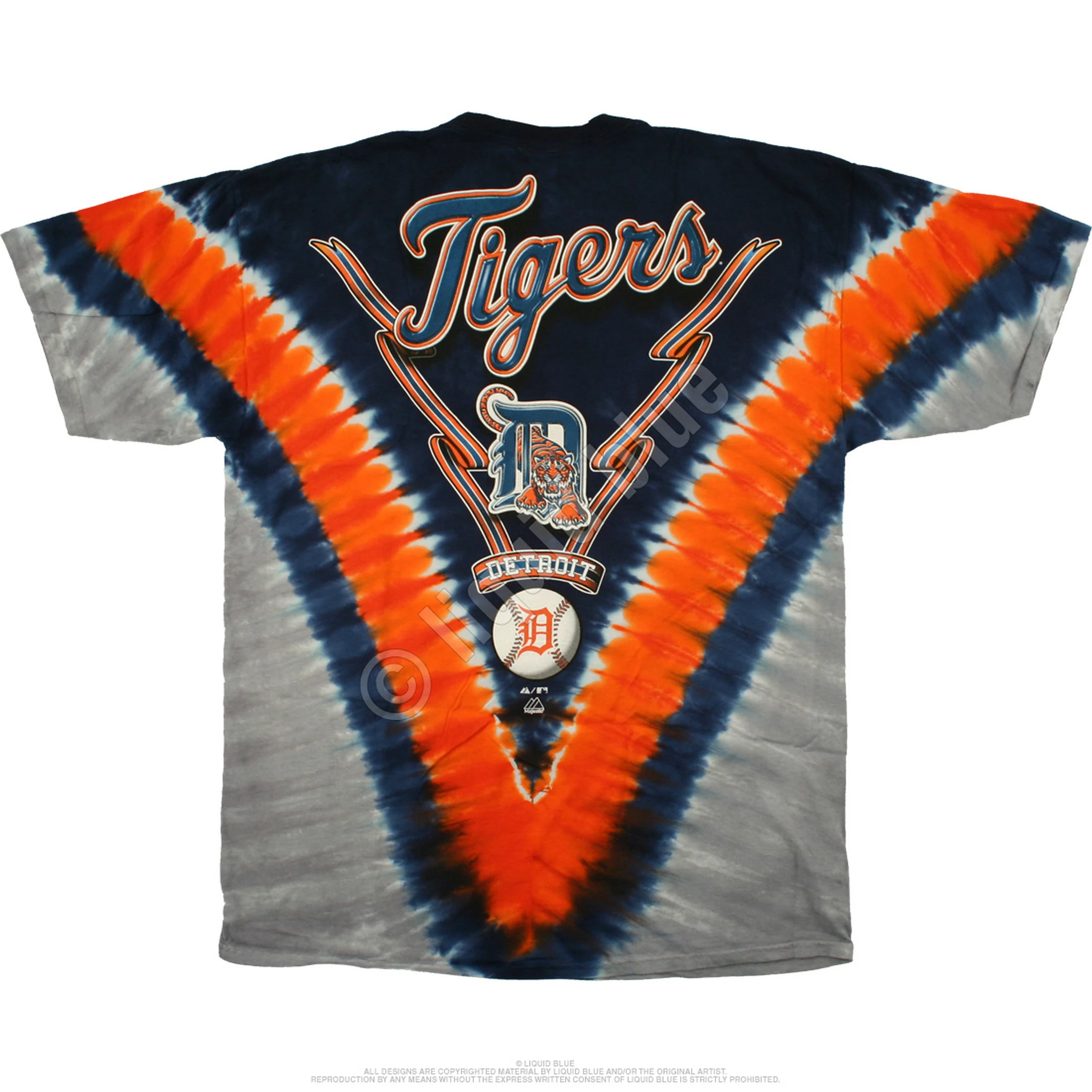 MLB Detroit Tigers V Tie-Dye T-Shirt 5 MLB Detroit Tigers V Tie-Dye T-Shirt - Image 3