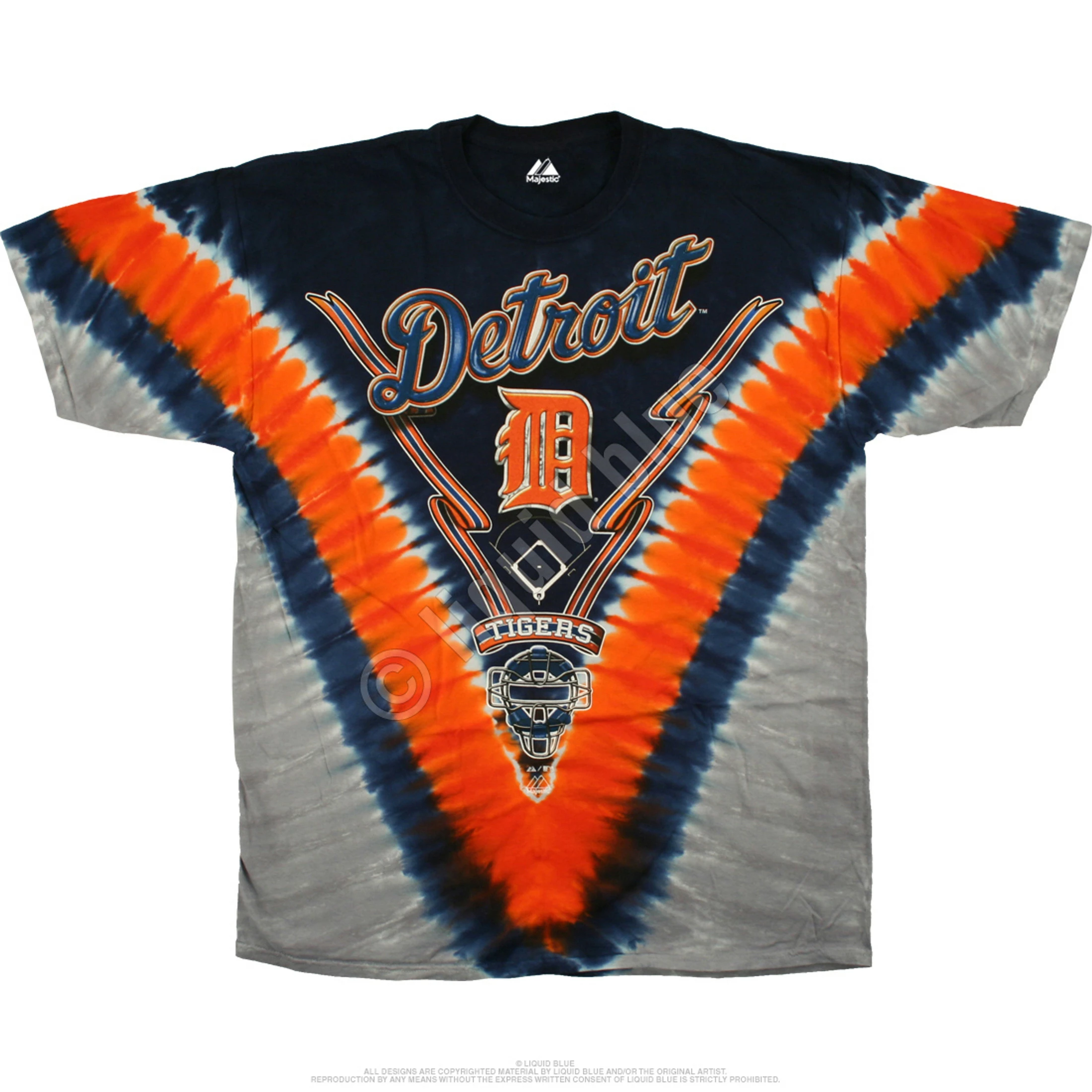 MLB Detroit Tigers V Tie-Dye T-Shirt 4 MLB Detroit Tigers V Tie-Dye T-Shirt - Image 2