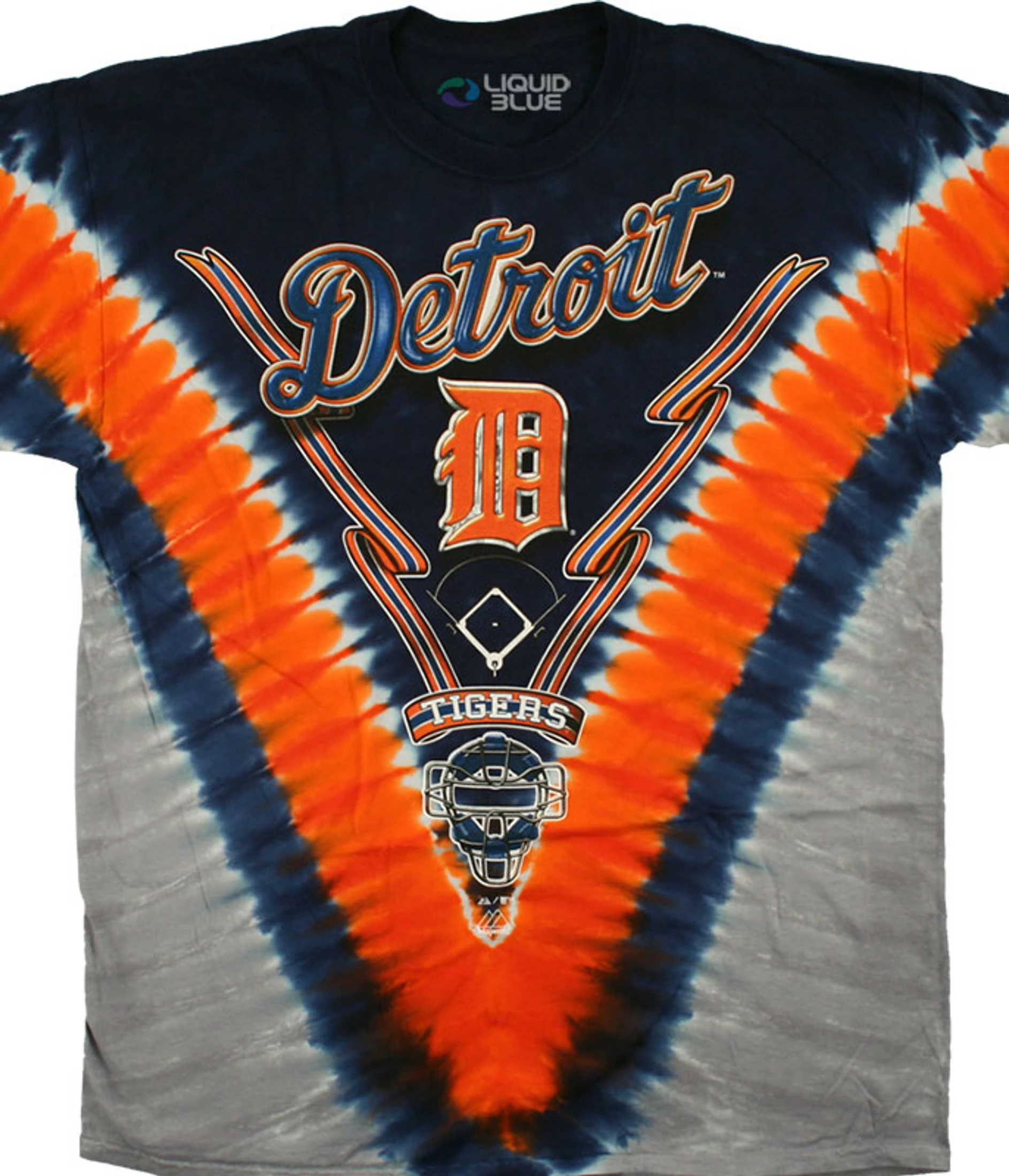 MLB Detroit Tigers V Tie-Dye T-Shirt 3 MLB Detroit Tigers V Tie-Dye T-Shirt