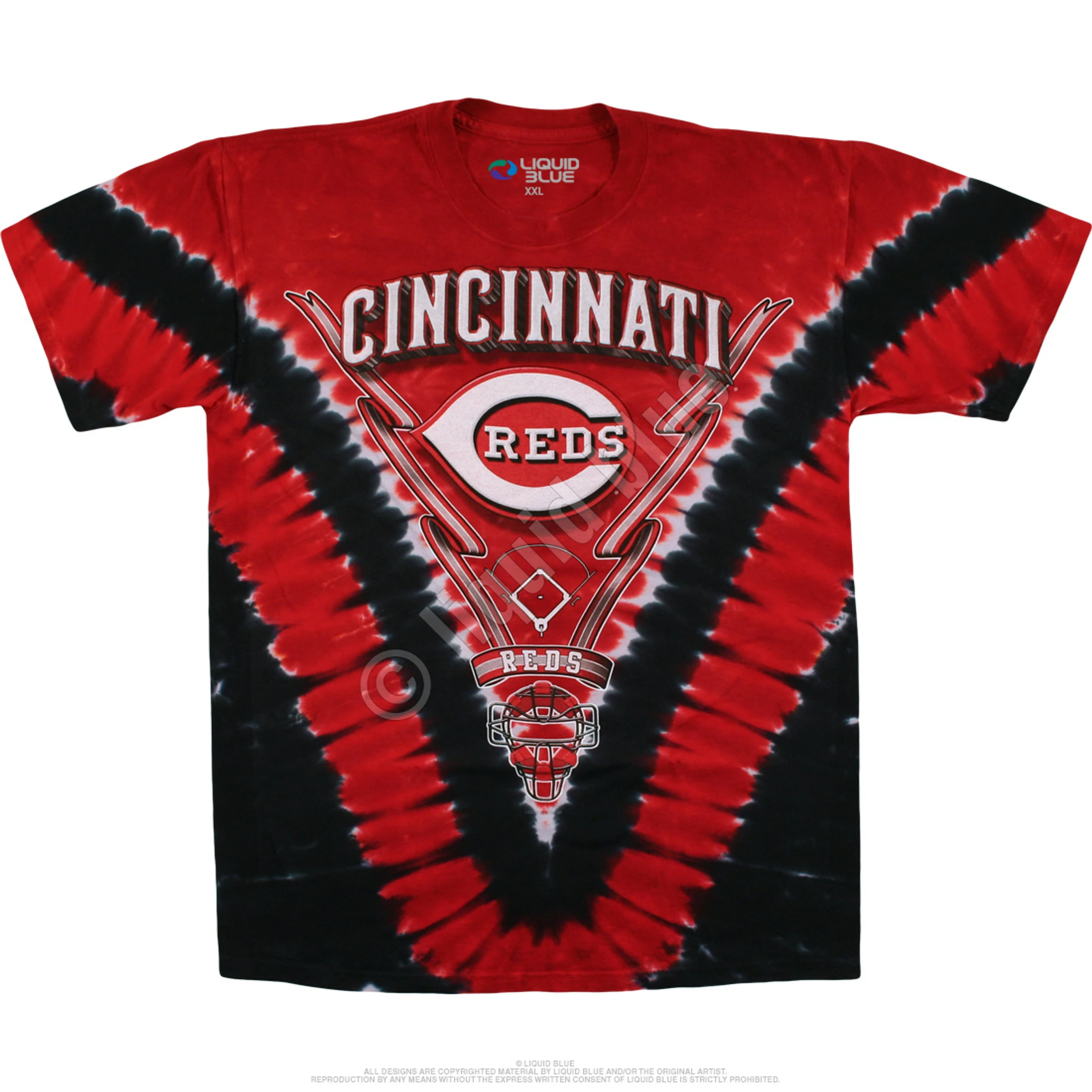 MLB Cincinnati Reds V Tie-Dye T-Shirt 4 MLB Cincinnati Reds V Tie-Dye T-Shirt - Image 2