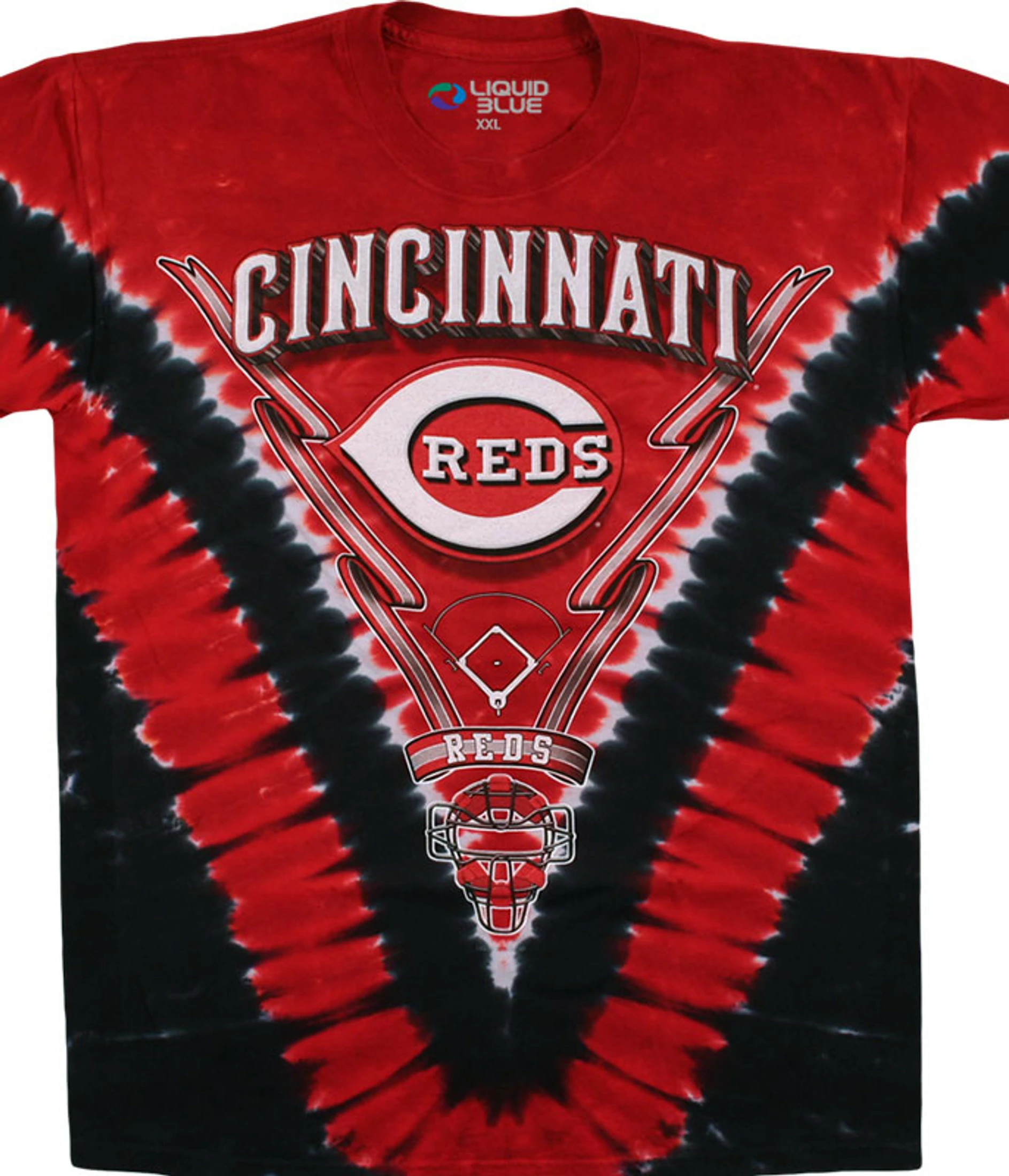 MLB Cincinnati Reds V Tie-Dye T-Shirt 3 MLB Cincinnati Reds V Tie-Dye T-Shirt