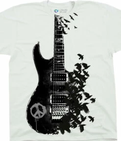 Crow Guitar White T-Shirt
