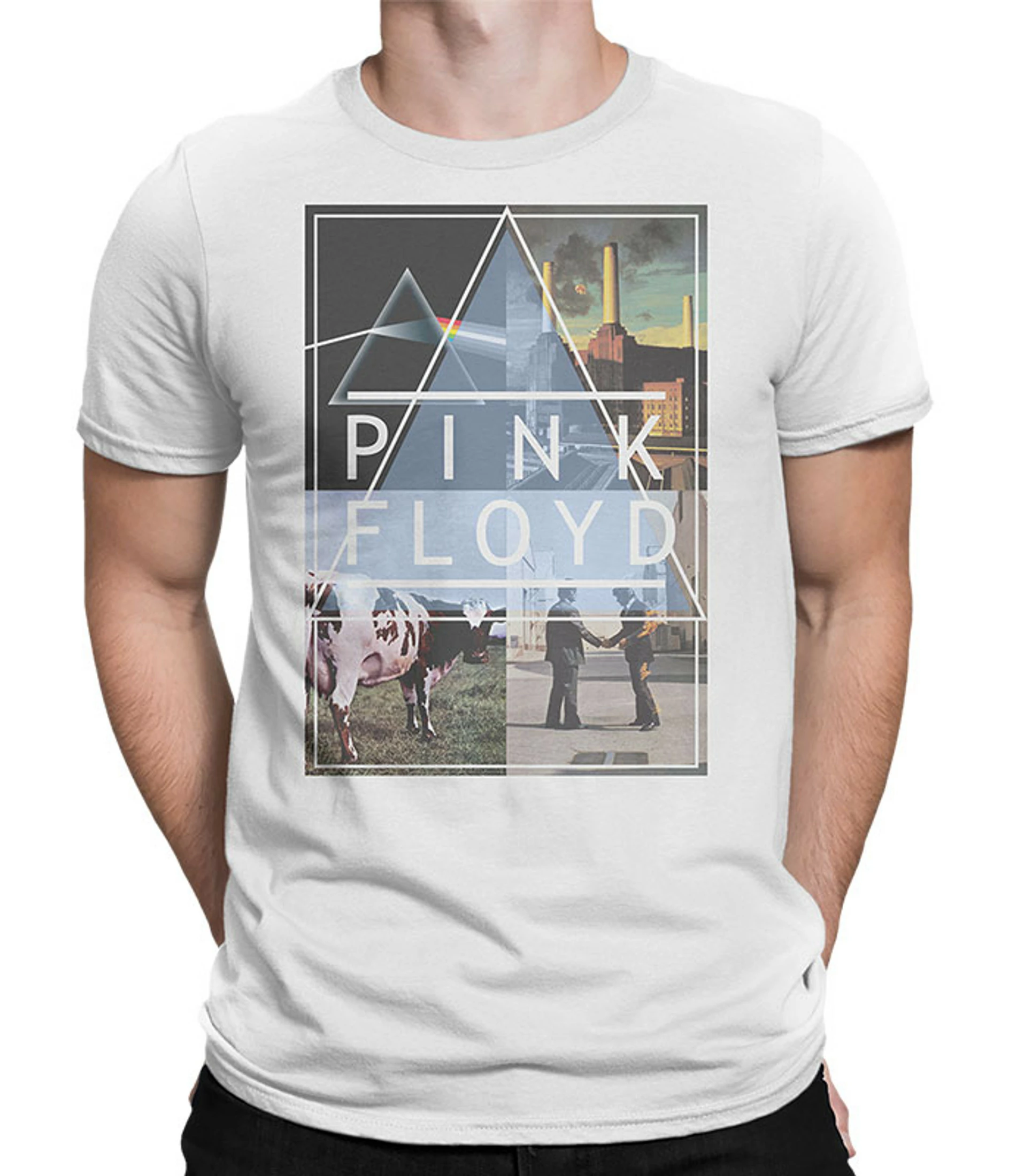 Pink Floyd Floyd Classics White Athletic T-Shirt 3 Pink Floyd Floyd Classics White Athletic T-Shirt