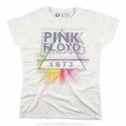 Pink Floyd Dark Side Mist White Womens Long Length T-Shirt -MLB Shop 23807Wf 02329.1488396757