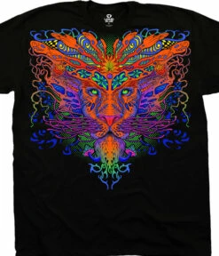 Trippy Lion Black T-Shirt