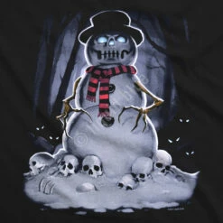Snowman Black T-Shirt -MLB Shop 31190f artwork 50019.1541539980