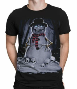 Snowman Black T-Shirt