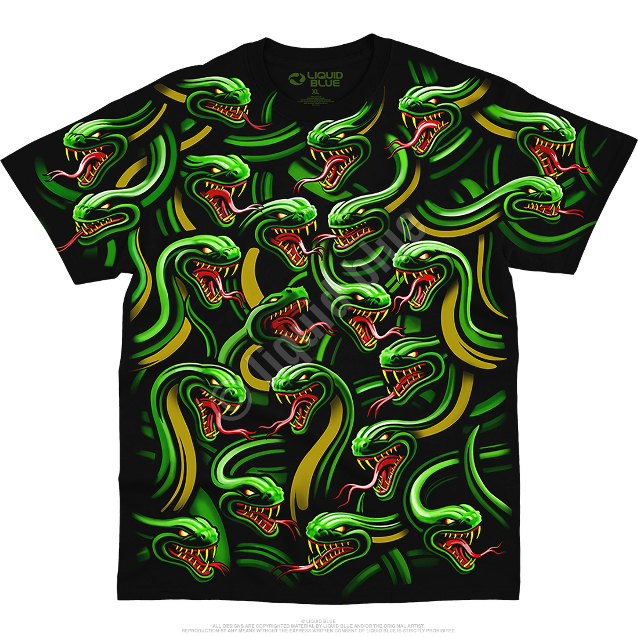 Snake Pile Black T-Shirt 4 Snake Pile Black T-Shirt - Image 2