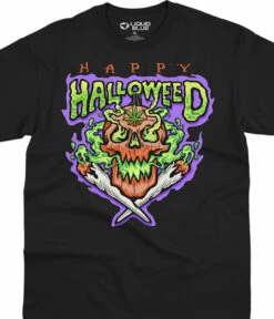 Halloweed Skull Black T-Shirt