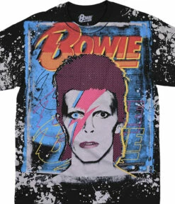 DAVID BOWIE Ziggy Havok Black T-Shirt