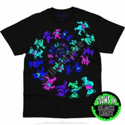 Spiral Bears Blacklight Black T-Shirt -MLB Shop 31561f blacklight 36200.1562622289