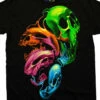 Liquid Neon Skulls Black T-Shirt 1 Liquid Neon Skulls Black T-Shirt -MLB Shop 31716f 99197.1569264515
