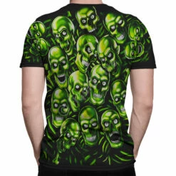 Skull Pile Green Black T-Shirt -MLB Shop 31733b body 30426.1636994830