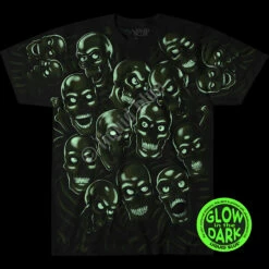 Skull Pile Green Black T-Shirt -MLB Shop 31733f glow 00325.1636994830