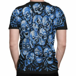 Skull Pile Blue Black T-Shirt -MLB Shop 31736b body 50932.1636997164