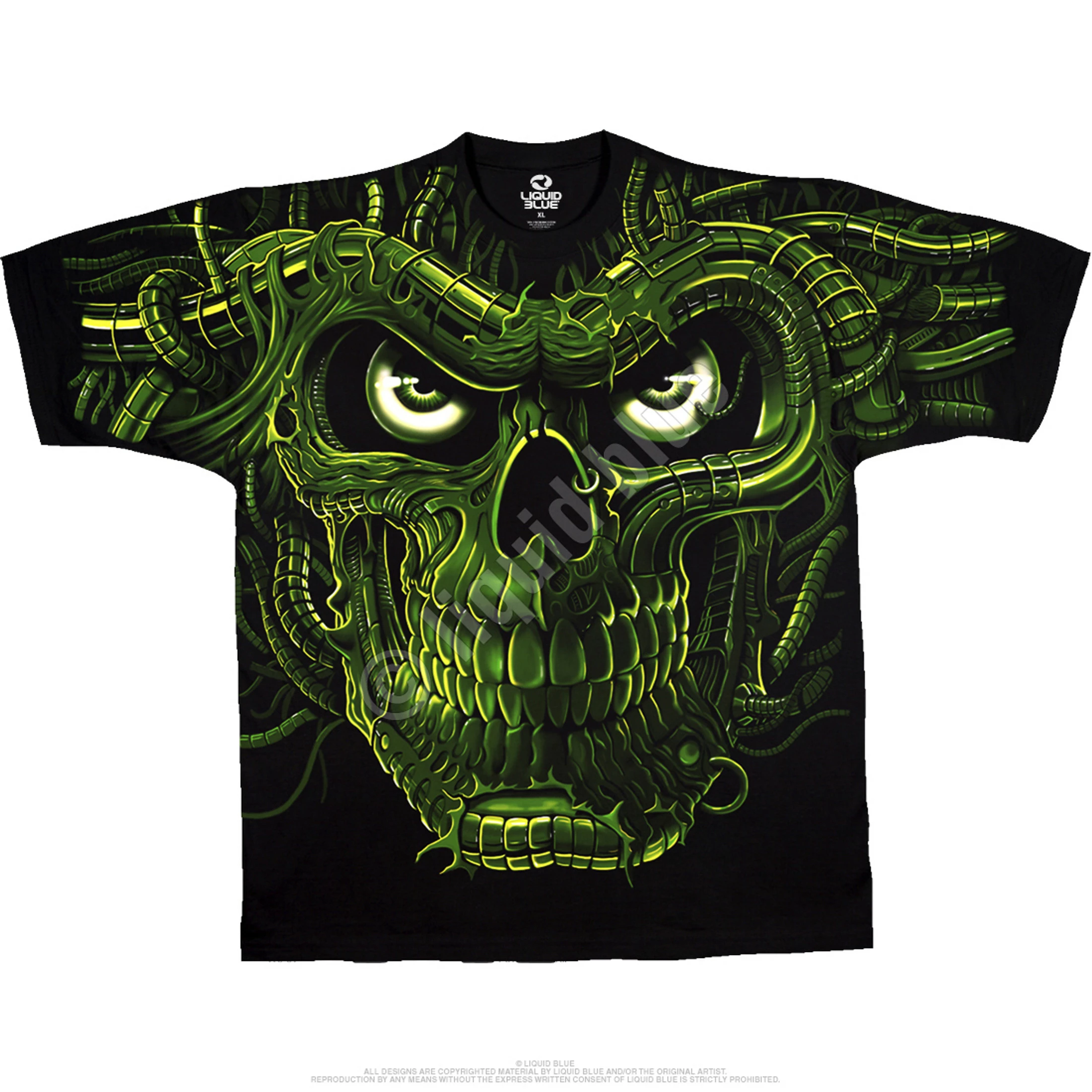 Terminator Skull Black T-Shirt 4 Terminator Skull Black T-Shirt - Image 2