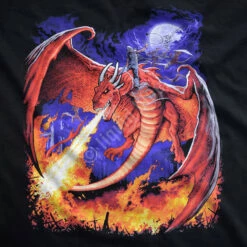 Dragon Fire Black T-Shirt -MLB Shop 31750f artwork 52446.1473448481