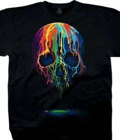 Melting Skull Black Athletic T-Shirt