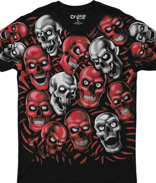Skull Pile Red Grey Black Athletic T-Shirt 2 Skull Pile Red Grey Black Athletic T-Shirt -MLB Shop 31756f 20032.1602793289