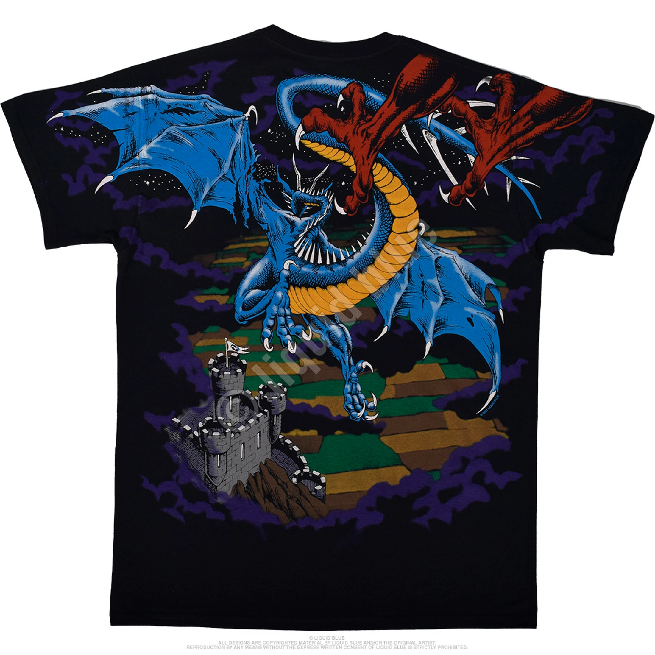 Dueling Dragons Black T-Shirt 5 Dueling Dragons Black T-Shirt - Image 3