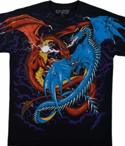 Dueling Dragons Black T-Shirt