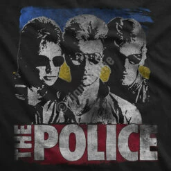 The Police Greatest Hits Black Athletic T-Shirt -MLB Shop 31812f artwork 95889.1500405953