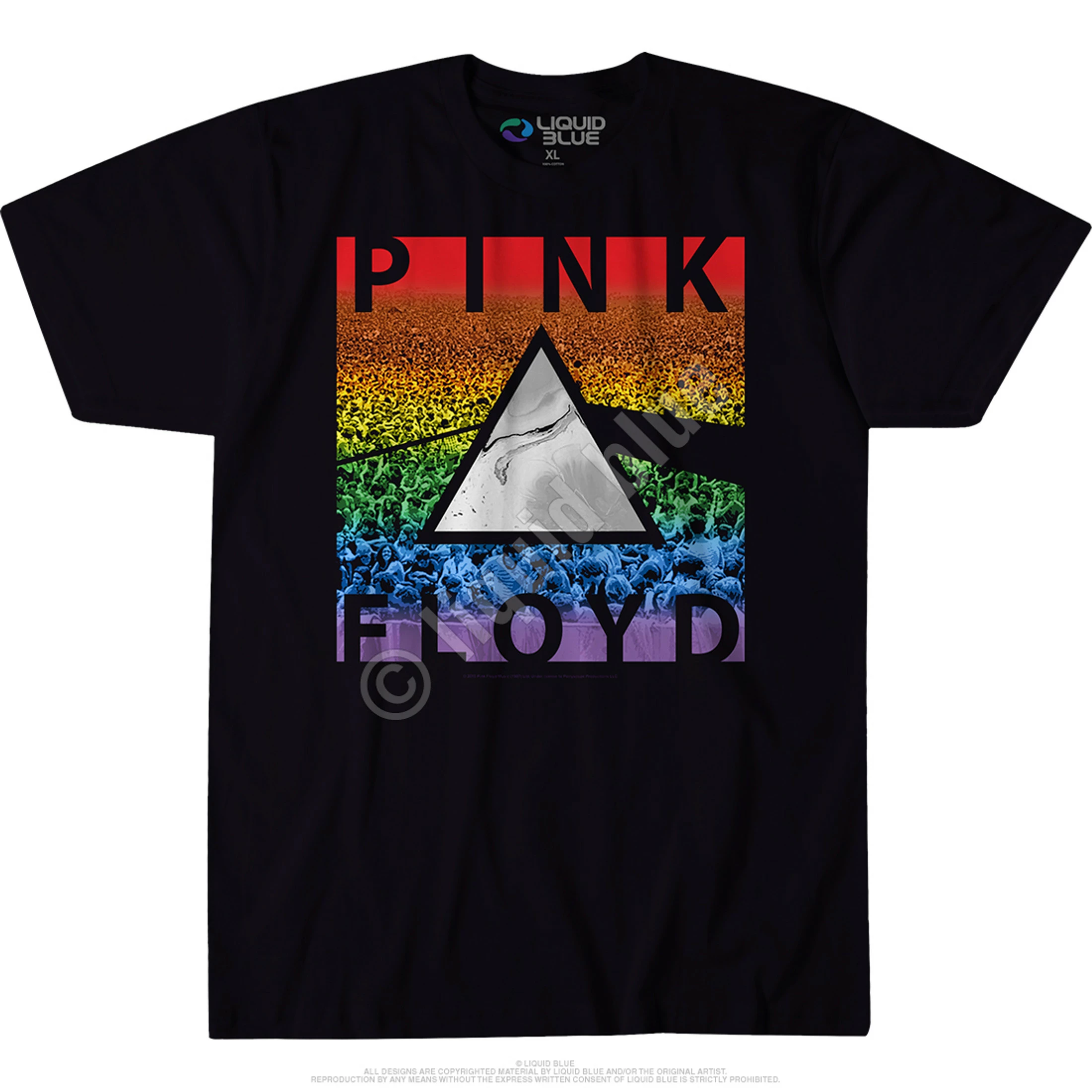 Pink Floyd Rainbow Prism Black T-Shirt 5 Pink Floyd Rainbow Prism Black T-Shirt - Image 3