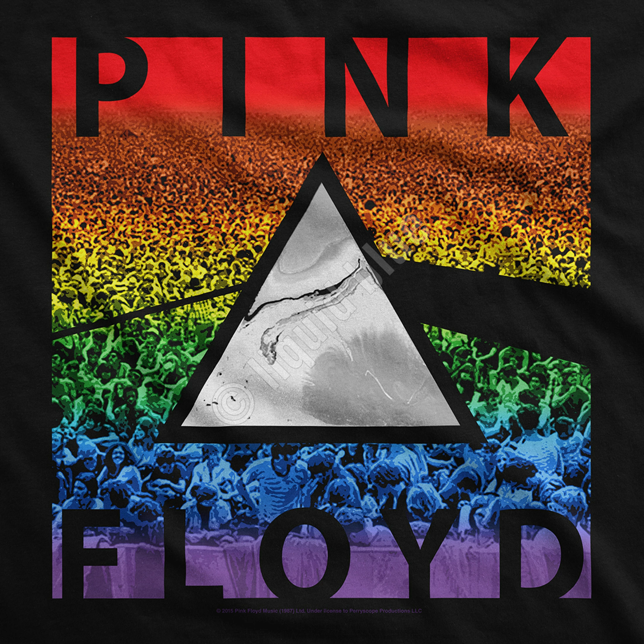 Pink Floyd Rainbow Prism Black T-Shirt 6 Pink Floyd Rainbow Prism Black T-Shirt - Image 4