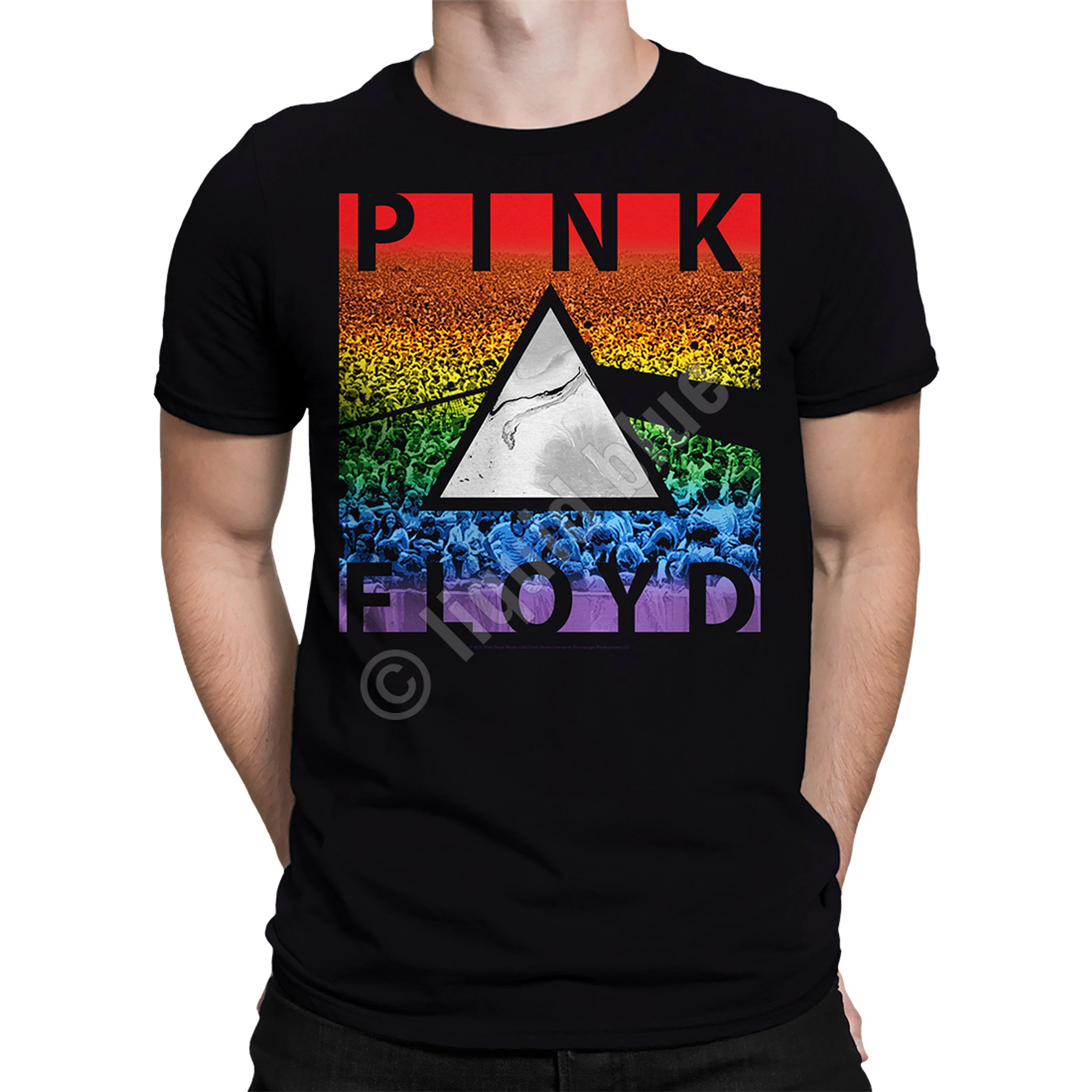Pink Floyd Rainbow Prism Black T-Shirt 4 Pink Floyd Rainbow Prism Black T-Shirt - Image 2