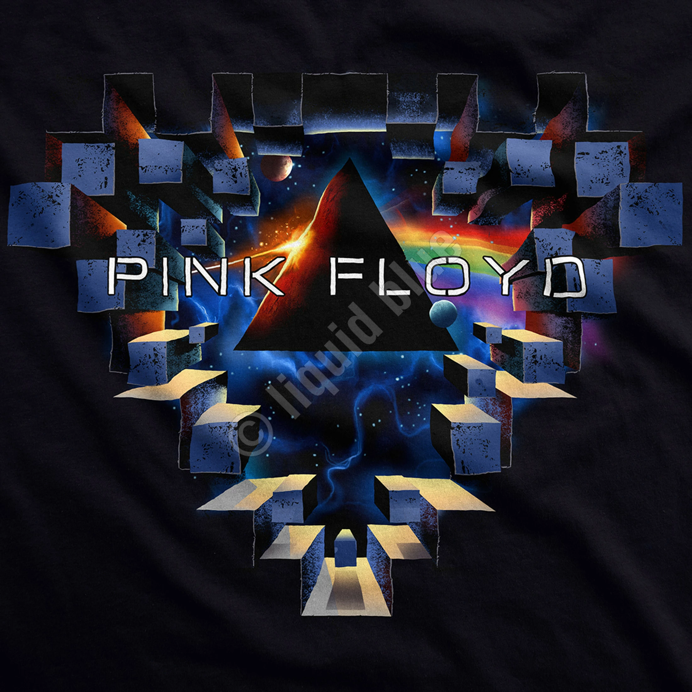 Pink Floyd Space Window Black Athletic T-Shirt 6 Pink Floyd Space Window Black Athletic T-Shirt - Image 4