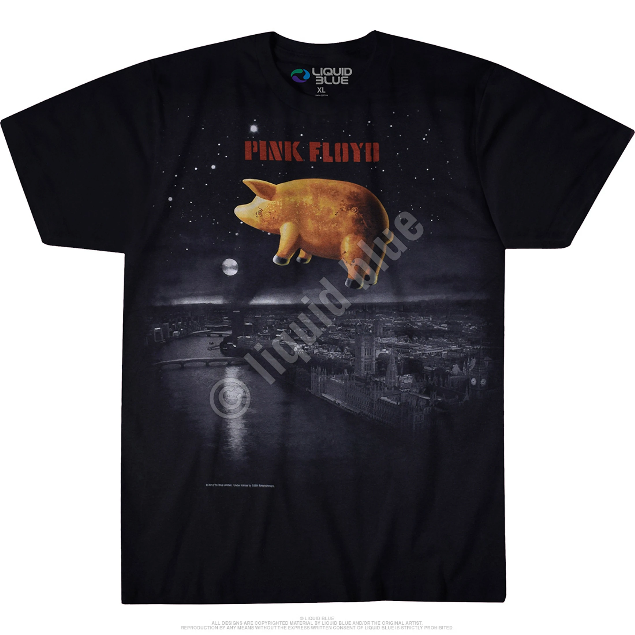 Pink Floyd Pigs Over London Black T-Shirt 5 Pink Floyd Pigs Over London Black T-Shirt - Image 3