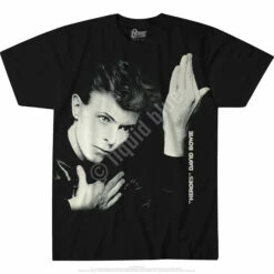 DAVID BOWIE Heroes Black Athletic T-Shirt -MLB Shop 31857f 94231.1500410858