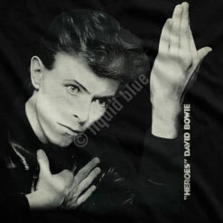DAVID BOWIE Heroes Black Athletic T-Shirt -MLB Shop 31857f artwork 50960.1500405844