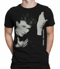 DAVID BOWIE Heroes Black Athletic T-Shirt