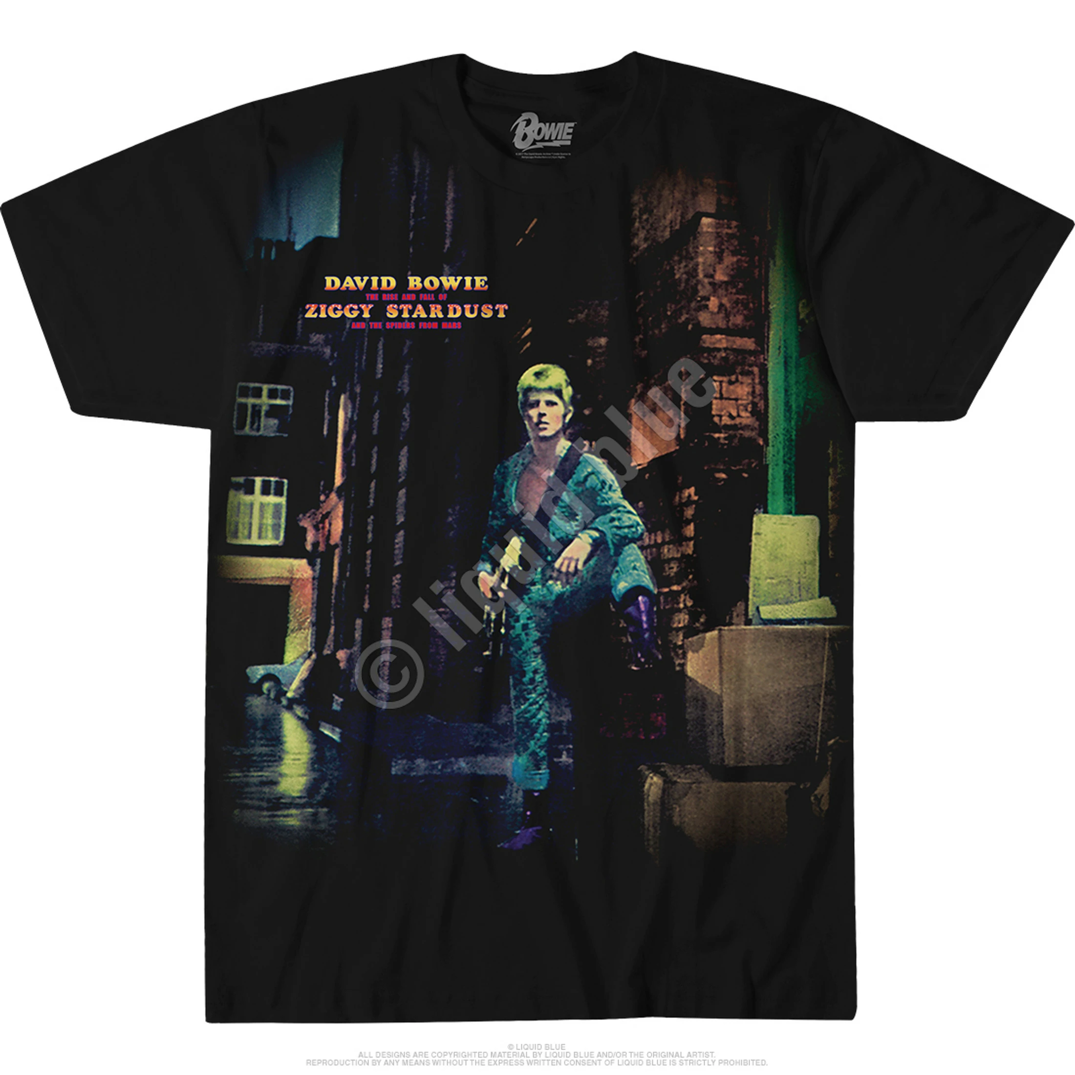 DAVID BOWIE Ziggy Stardust Black Athletic T-Shirt 5 DAVID BOWIE Ziggy Stardust Black Athletic T-Shirt - Image 3