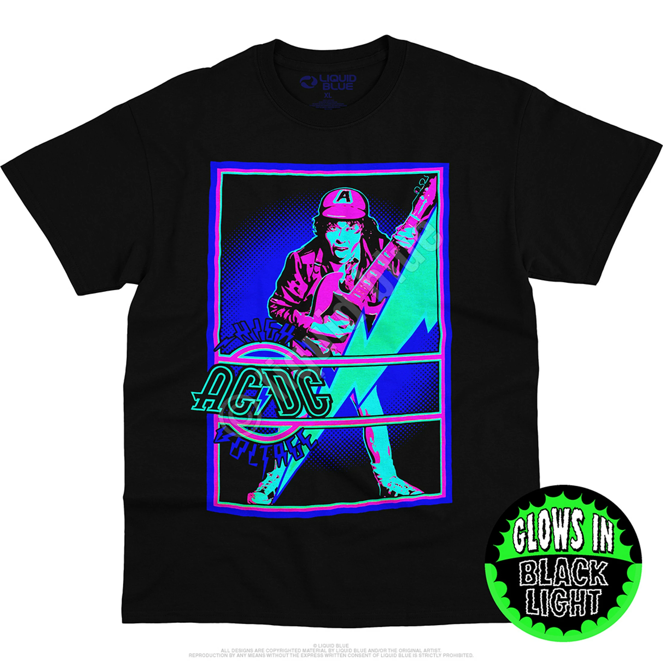 High Voltage Blacklight Black T-Shirt 5 High Voltage Blacklight Black T-Shirt - Image 3